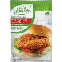 Just Bare Lightly Breaded Chicken Breast Spicy Fillets, 24 Ounce