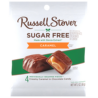 Russell Stover Sugar Free Caramel Chocolate Candy, 2 Ounce