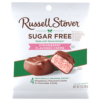 Russell Stover Sugar Free Strawberry Flavored Creme Chocolate Candy, 2 Ounce