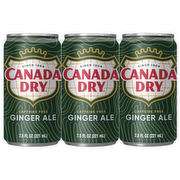 Canada Dry Ginger Ale Mini Cans, 6 Each