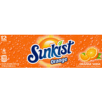 Sunkist Orange Soda, 12 Each