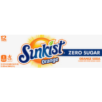 Sunkist Diet Orange Soda, 12 Each