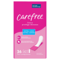Carefree Acti-Fresh Extra Long Unscented Daily Liners, 36 Each