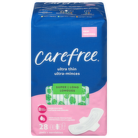 Carefree Ultra Thin Super Long Pads with Wings, 28 Each