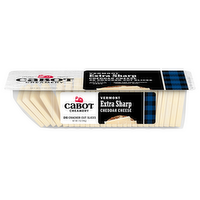 Cabot Extra Sharp White Cheddar Cheese Cracker Cut Slices, 7 Ounce