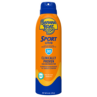 Banana Boat Sport Performance SPF 30 Clear UltraMist Sunscreen Spray, 6 Ounce