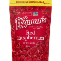 Wyman's Fresh Frozen Red Raspberries, 12 Ounce