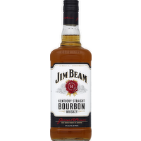 Jim Beam Kentucky Straight Bourbon Whiskey, 1 Litre