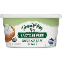 Green Valley Organics Lactose Free Sour Cream, 12 Ounce