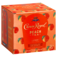 Crown Royal Peach Tea Cocktails, 4 Each