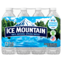 Ice Mountain 100% Natural Spring Water, 12 Each