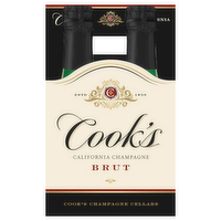 Cook's Brut California Champagne Sparkling Wine, 4 Each