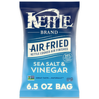 Kettle Brand Air Fried Sea Salt & Vinegar Kettle Potato Chips, 6.5 Ounce