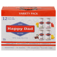 Happy Dad Hard Seltzer with Electrolytes Variety Pack, 12 Each