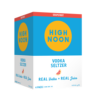 High Noon Grapefruit Vodka Hard Seltzers, 4 Each