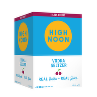 High Noon Black Cherry Vodka Hard Seltzers, 4 Each