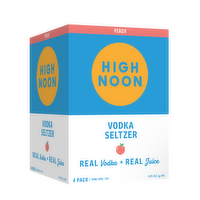 High Noon Peach Vodka Hard Seltzers, 4 Each