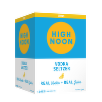High Noon Lemon Vodka Hard Seltzers, 4 Each