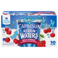 Capri Sun Roarin Waters Wild Cherry Flavored Water Beverage, 10 Each