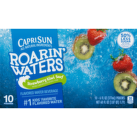 Capri Sun Roarin' Waters Strawberry Kiwi Surf Flavored Water Beverage, 10 Each