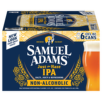 Samuel Adams Just the Haze IPA Non-Alcoholic Beer, 6 Each