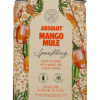 Absolut Mango Mule Sparkling Cocktails, 4 Each