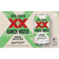 Dos Equis Classic Lime Ranch Water Hard Seltzer, 6 Each