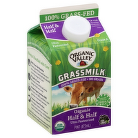 Organic Valley Grassmilk Organic Half & Half, 16 Ounce