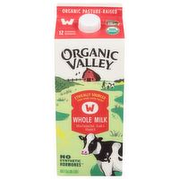 Organic Valley Organic Whole Milk, 0.5 Gallon