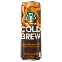 Starbucks Cold Brew Salted Caramel Sweet Cream Premium Coffee Drink, 11 Ounce