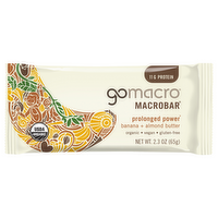 GoMacro Prolonged Power Banana & Almond Butter MacroBar, 2.3 Ounce