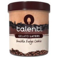 Talenti Layers Vanilla Fudge Cookie Gelato, 16 Ounce