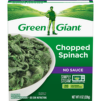 Green Giant Simply Steam Chopped Spinach No Sauce, 8 Ounce