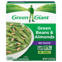 Green Giant Simply Steam Green Beans & Almonds No Sauce, 7.5 Ounce