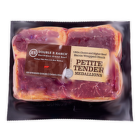 Double R Ranch Bacon Wrapped Petite Tender Steak Medallions, 1 Pound