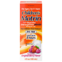 Motrin Children's Oral Suspenion Original Berry Flavor Liquid, 4 Ounce