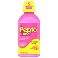 Pepto-Bismol 5 Symptom Digestive Relief Original Liquid, 16 Ounce