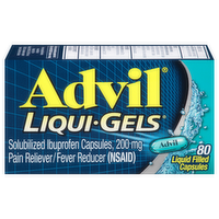 Advil Liquid Gels Ibuprofen 200mg Capsules, 80 Each