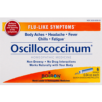 Boiron Oscillococcinum Homeopathic Flu Quick Dissolving Pellets, 6 Each