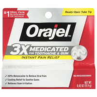 Orajel Maximum Strength Instant Toothache Pain Relief Gel, 0.42 Ounce