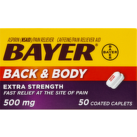 Bayer Back & Body Extra Strength Caplets, 50 Each