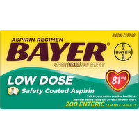 Bayer Aspirin Low Dose 81mg Tablets, 200 Each