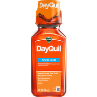 Vicks Dayquil Cold & Flu Non-Drowsy Relief Liquid, 8 Ounce