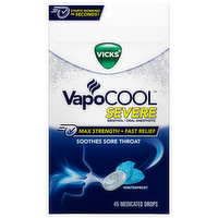 Vicks VapoCool Severe Winterfrost Medicated Drops, 45 Each