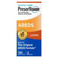 Bausch & Lomb PreserVision Areds 2 with Lutein Eye Vitamin and Mineral Softgels, 120 Each