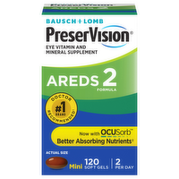 Bausch & Lomb PreserVision Areds 2 Eye Vitamin and Mineral Softgels, 120 Each