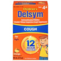 Delsym Adults & Children 12-Hour Orange Cough Suppressant Liquid, 3 Ounce