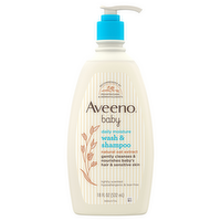 Aveeno Baby Daily Moisture Wash & Shampoo, 18 Ounce