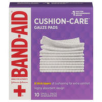 Band-Aid Small First Aid Gauze Pads, 10 Each