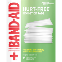 Band-Aid First Aid Large Non-Stick Pads, 10 Each